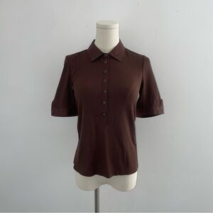 RAG & BONE MIX MEDIA - POLO SHIRT - CHOCOLATE